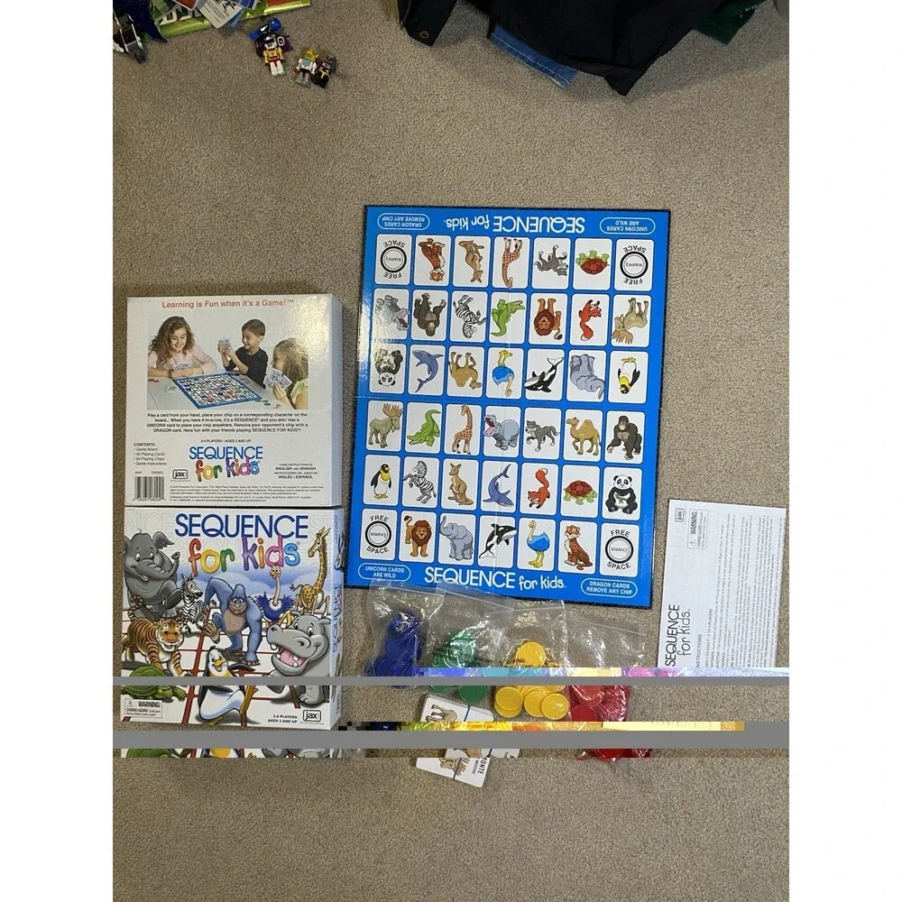 Sequence for Kids Board Game Jax 2018 Animal Strategy Complete